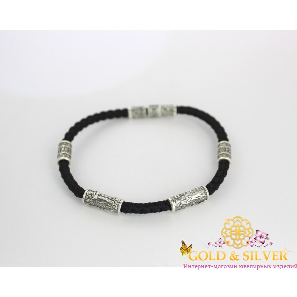 Браслет срібний шовковий «Янголи охоронці» 395бр , Gold & Silver Gold & Silver, Украина